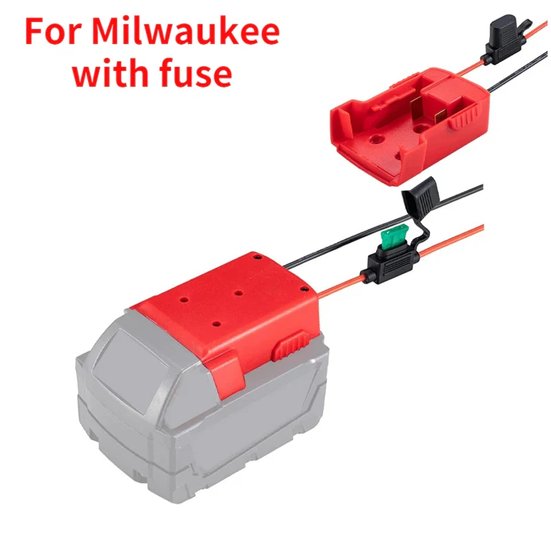 Battery Adapters For Makita/Bosch/Milwaukee/Dewlt/Black&Decker 18V Power Connector Adapter Dock Holder 14 Awg Wires