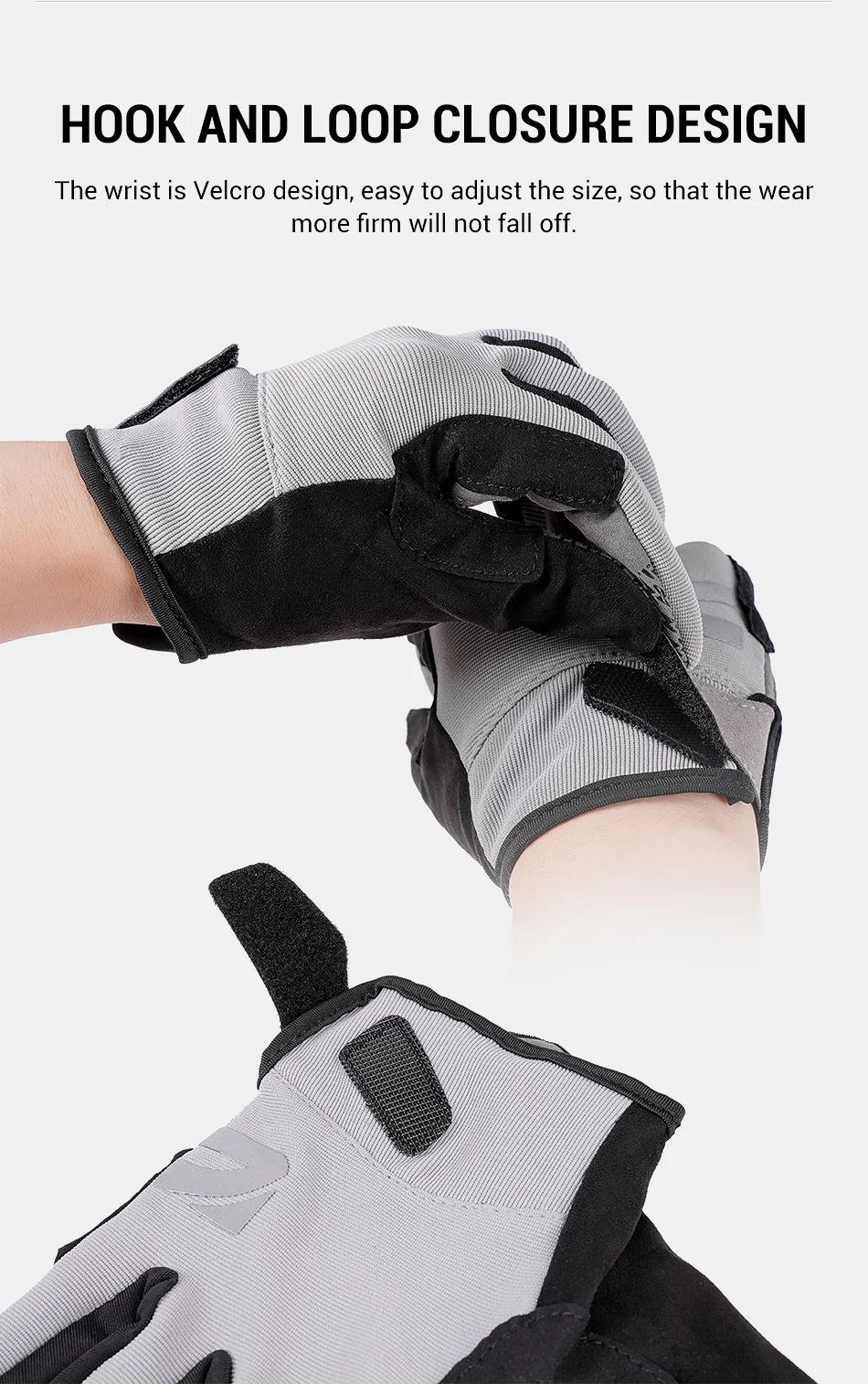 Noeby Fishing Gloves Non-slip Full Finger Outdoor Sun Protection Anti-UV Cycling Running Gloves Men Women Tackle