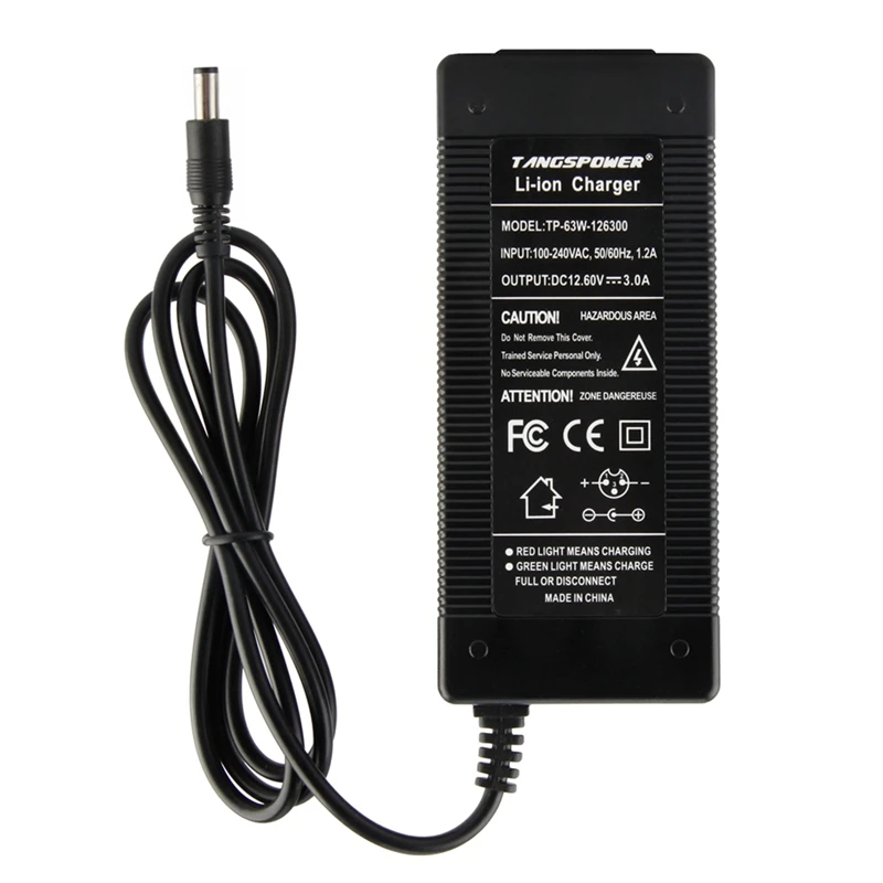 12.6V 3A Lithium Battery Charger For 3S Li-ion Battery Pack Fast Charging Fishing Light Electric Charger DC 5.5*2.1MM Connector