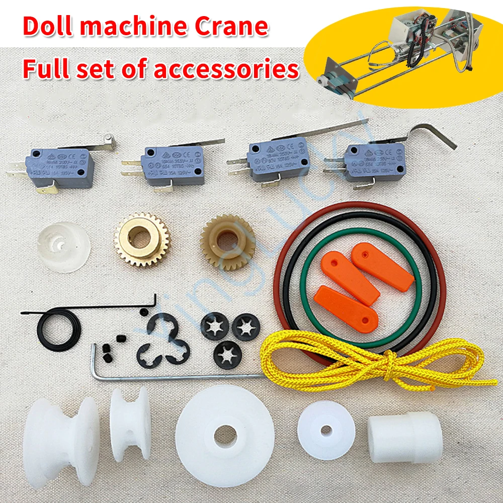 10 Piece Crane Machine Parts Claw Machine Kit Parts Micro Switch Crane Rope Gear Crane Machine Parts For Crane Machine