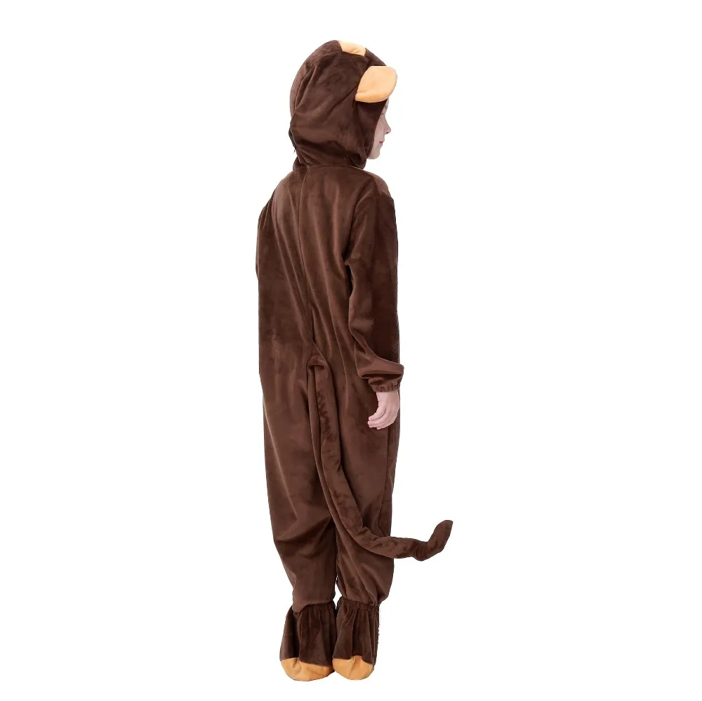 Kid Animal Monkey Onesize Pajamas Purim Boy Girl Cute Monkey Pyjamas Jumpsuit Halloween Book Week Monkey Cosplay Fancy Dress