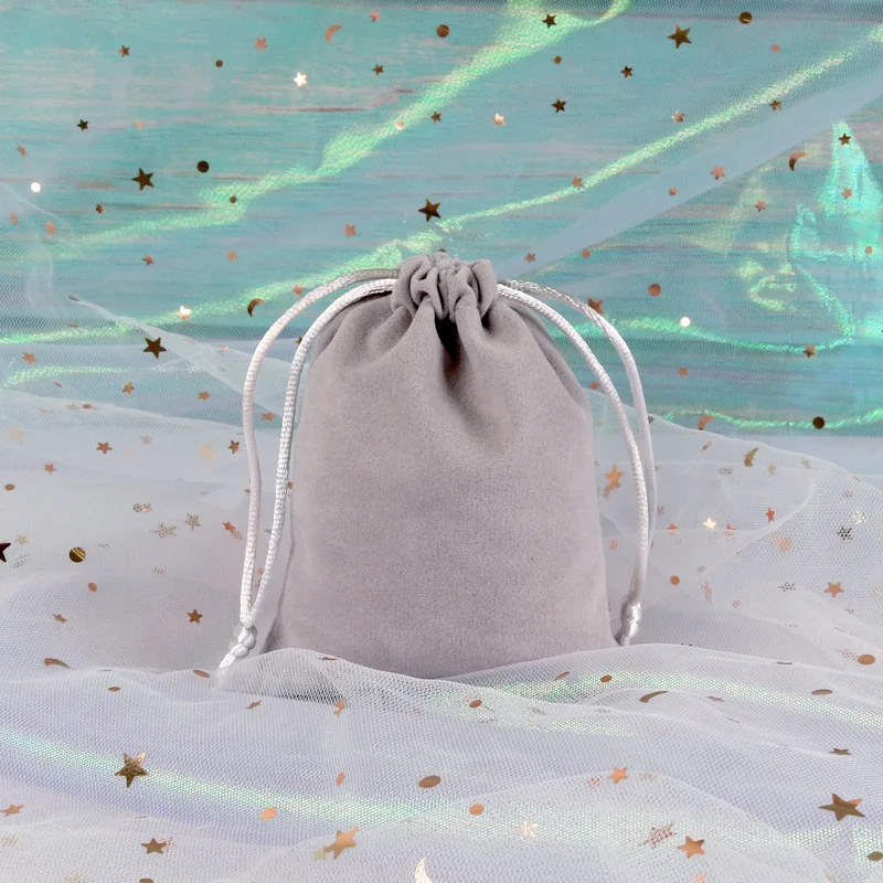50Pc/lot 5x7/7x9/8x10/9x12cm Velvet Pouches Lint Bag Flannelette Jewlery Sachet Charpie Motarium Cotton Flannel Packing Gift Bag
