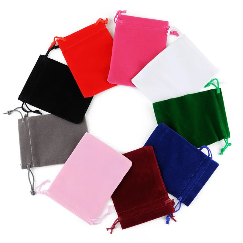 50Pc/lot 5x7/7x9/8x10/9x12cm Velvet Pouches Lint Bag Flannelette Jewlery Sachet Charpie Motarium Cotton Flannel Packing Gift Bag