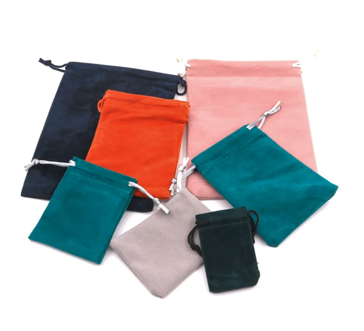 50Pc/lot 5x7/7x9/8x10/9x12cm Velvet Pouches Lint Bag Flannelette Jewlery Sachet Charpie Motarium Cotton Flannel Packing Gift Bag