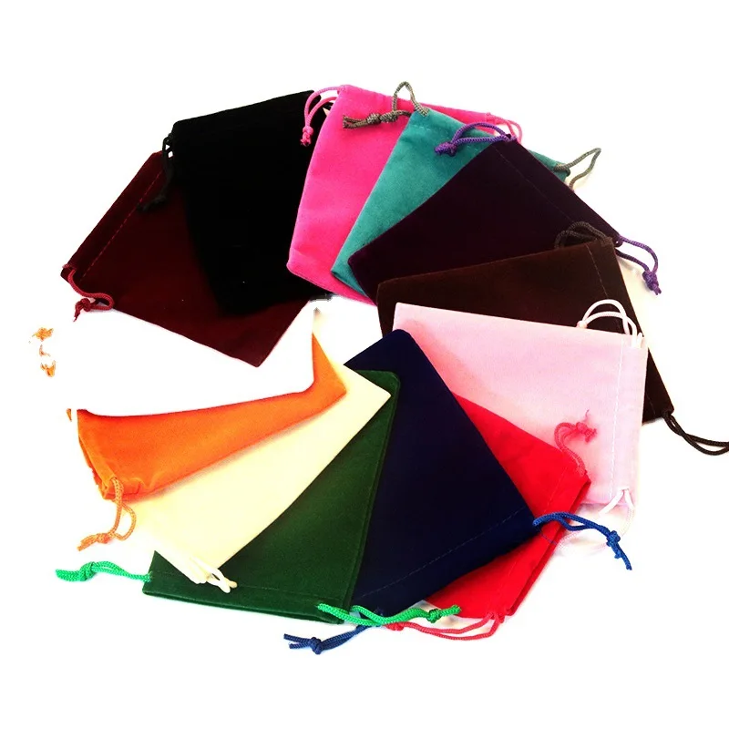 50Pc/lot 5x7/7x9/8x10/9x12cm Velvet Pouches Lint Bag Flannelette Jewlery Sachet Charpie Motarium Cotton Flannel Packing Gift Bag