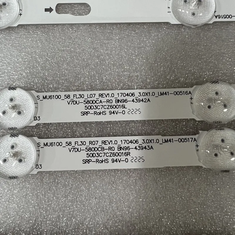 LED Strip For TV UE58MU6122K UE58MU6190 UE58MU6125K UE58MU6120K UE58MU6192U UE58MU6199U UA58NU7103 BN96-43942A 43943A