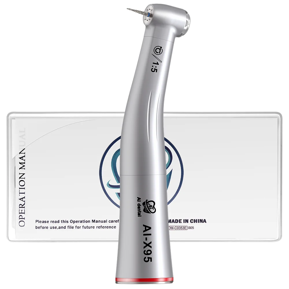 AI-X95/X25/X15/X65 Internal Water Low Speed Contra Angle Handpiece Dental E-Type Air Motor Oral Hygiene Equipment Non-optic