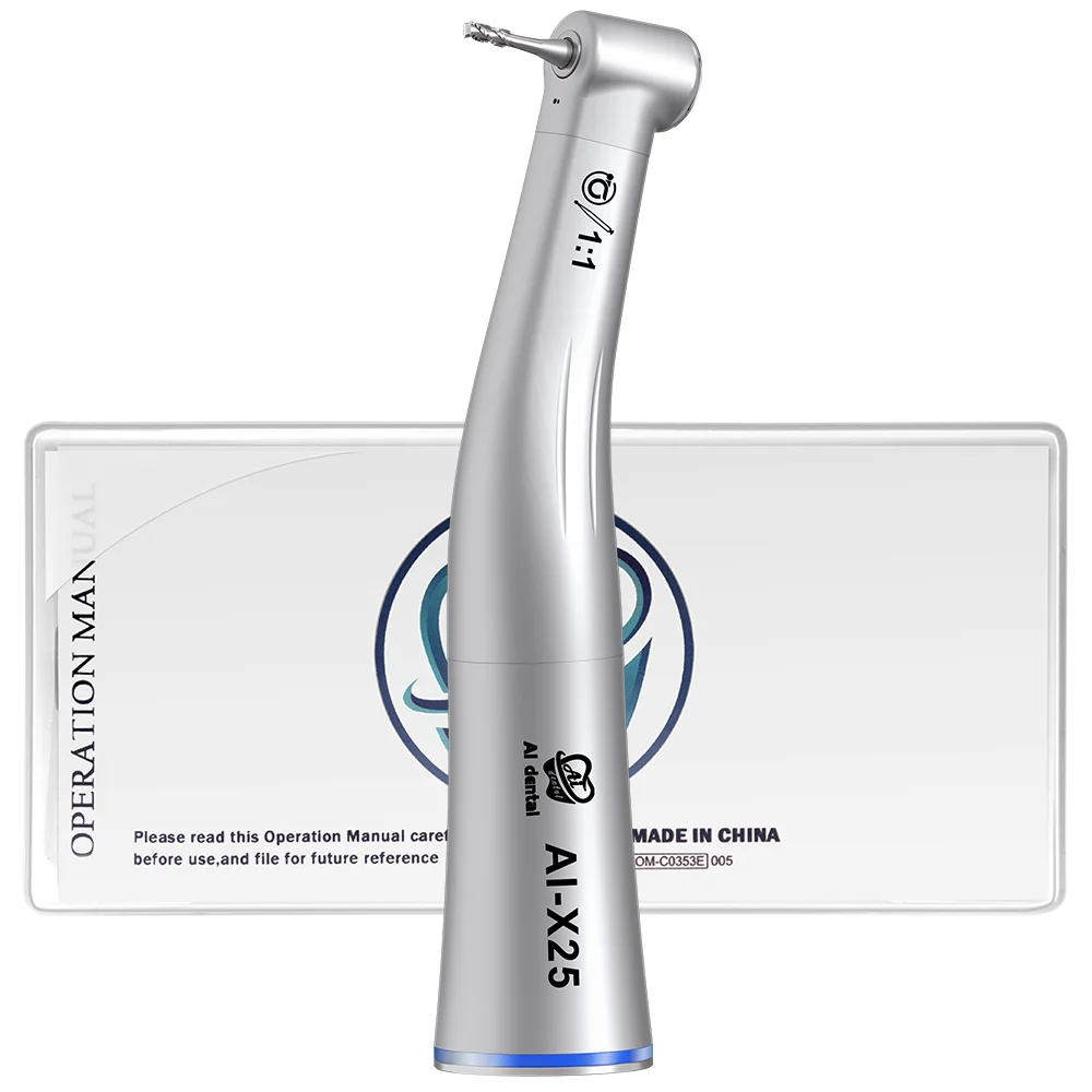 AI-X95/X25/X15/X65 Internal Water Low Speed Contra Angle Handpiece Dental E-Type Air Motor Oral Hygiene Equipment Non-optic