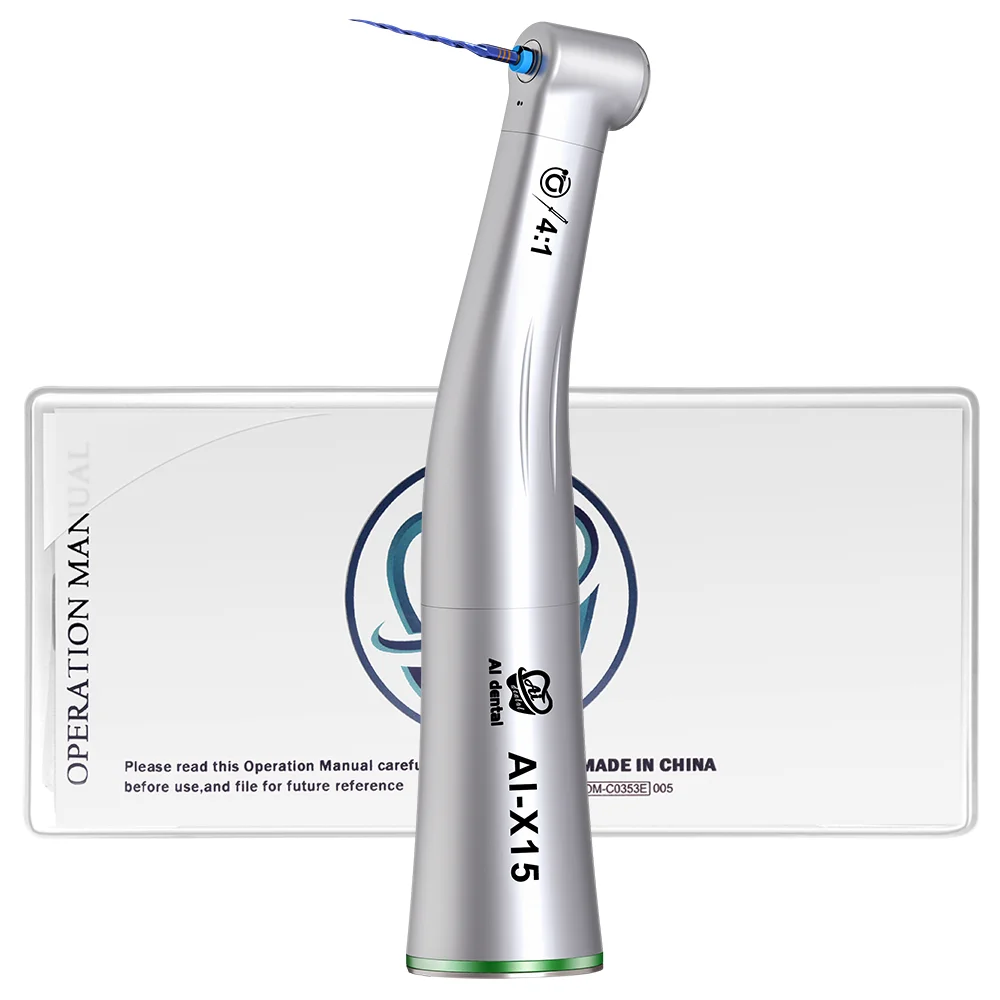 AI-X95/X25/X15/X65 Internal Water Low Speed Contra Angle Handpiece Dental E-Type Air Motor Oral Hygiene Equipment Non-optic