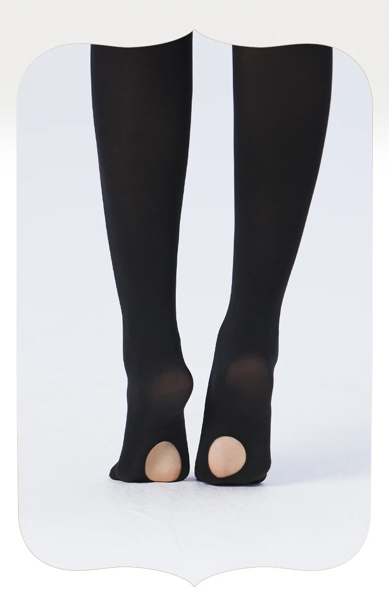 Girls Women Convertible Ballet Tights Microfiber Dance Stockings Seamless Adult Ballet Pantyhose 60D Dance Tights with Holes