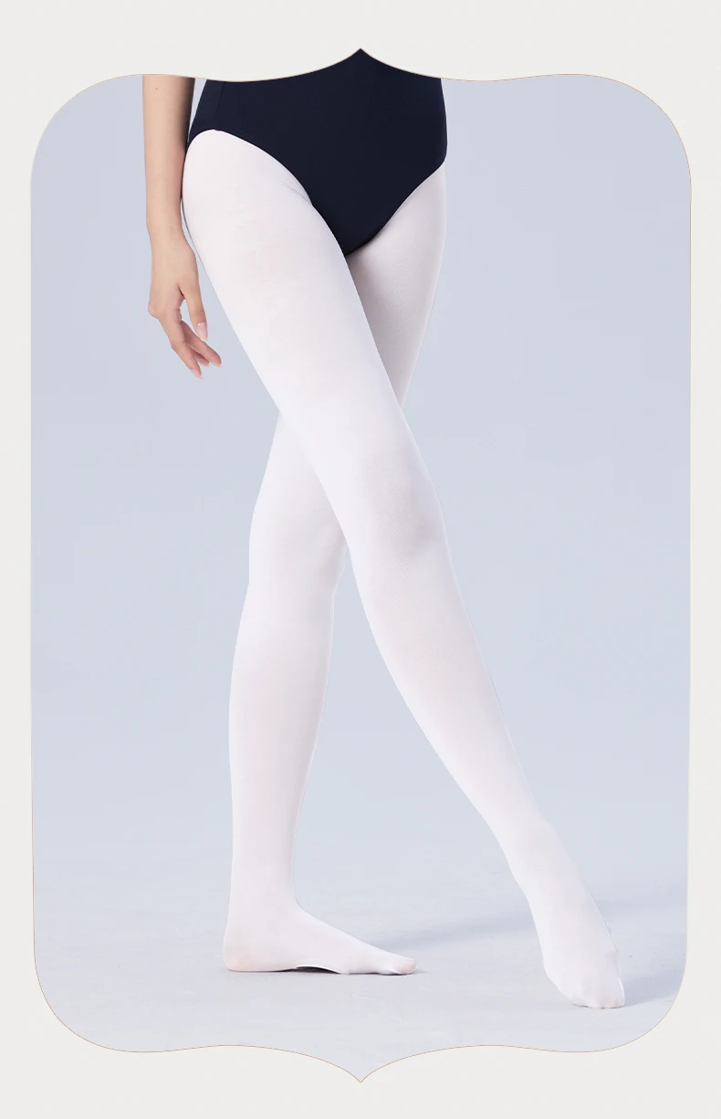 Girls Women Convertible Ballet Tights Microfiber Dance Stockings Seamless Adult Ballet Pantyhose 60D Dance Tights with Holes