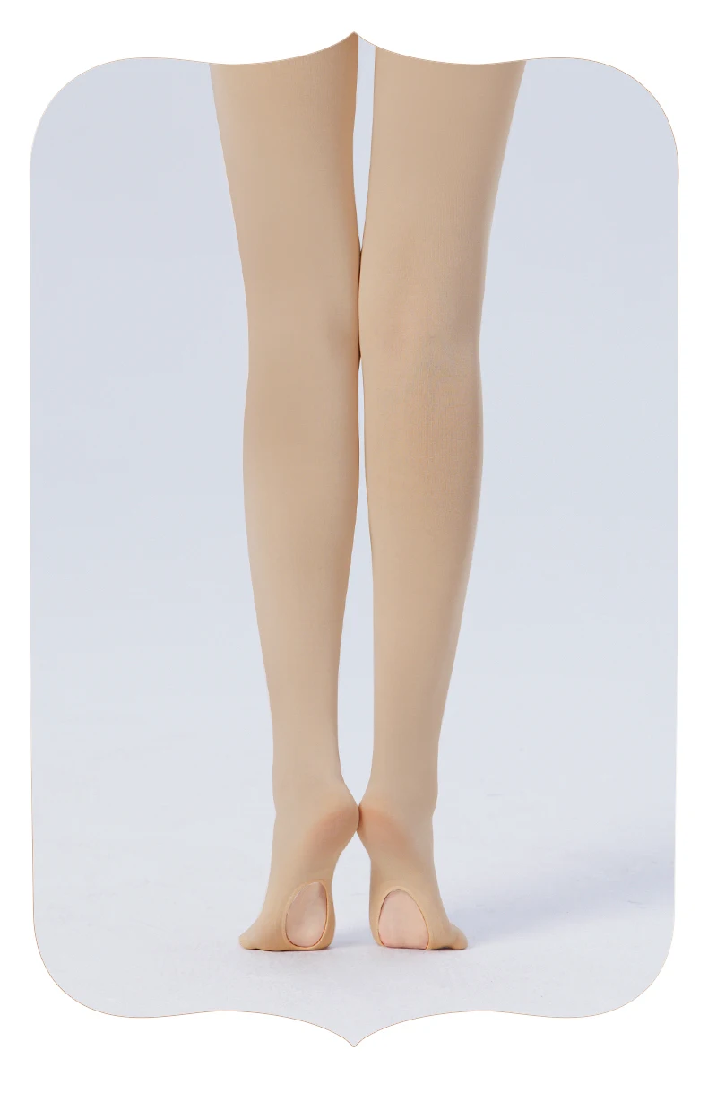 Girls Women Convertible Ballet Tights Microfiber Dance Stockings Seamless Adult Ballet Pantyhose 60D Dance Tights with Holes