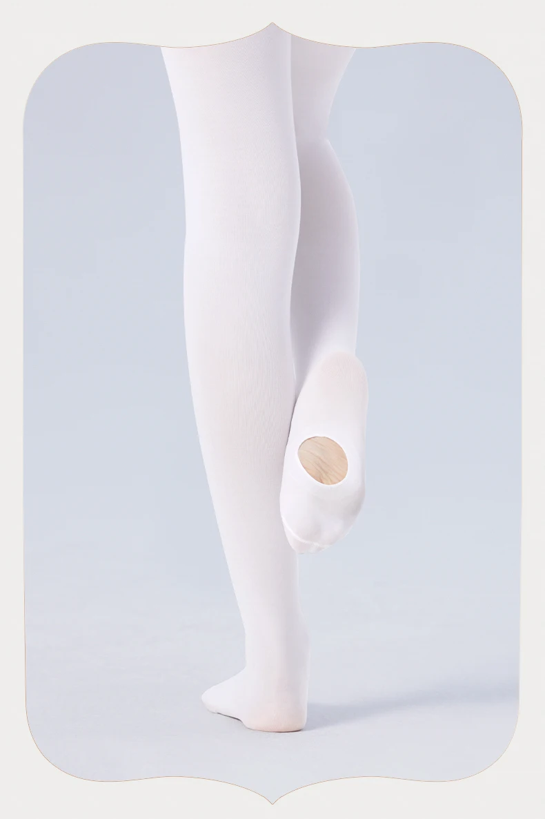 Girls Women Convertible Ballet Tights Microfiber Dance Stockings Seamless Adult Ballet Pantyhose 60D Dance Tights with Holes