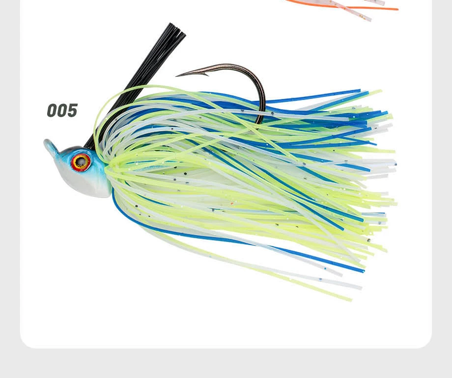 JOHNCOO 12g Spinner Bait Weedless Jighead Bass Jig Bait Fishing Lure Wobbler For Bass Fishing Tackle