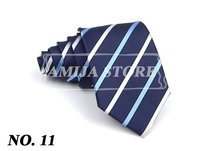 New Striped Tie Men's 8cm Ties Business New Year Gift Classical Necktie Office Accessories Men Costume Daily Wear Wedding Party