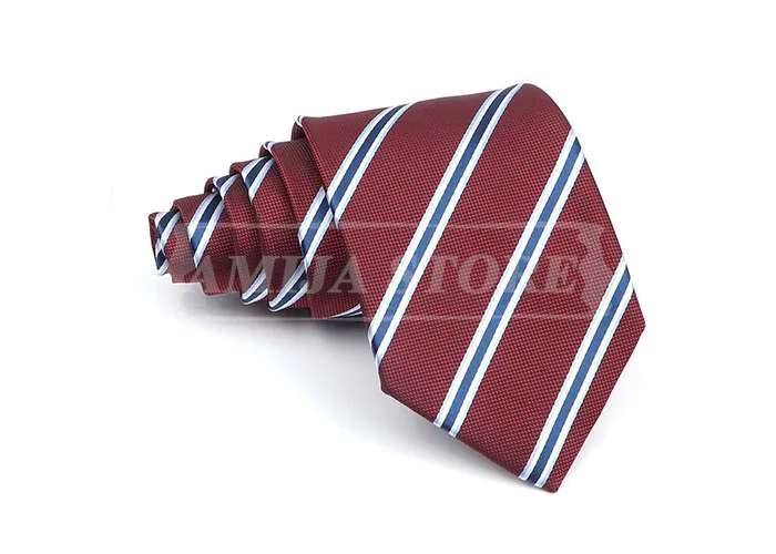 New Striped Tie Men's 8cm Ties Business New Year Gift Classical Necktie Office Accessories Men Costume Daily Wear Wedding Party