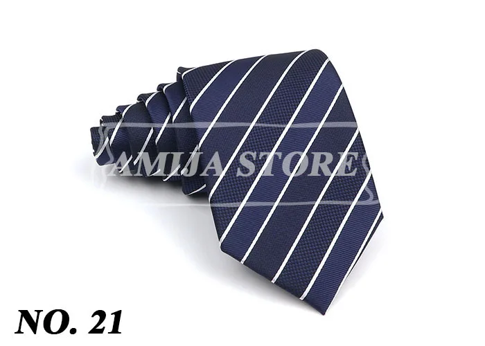 New Striped Tie Men's 8cm Ties Business New Year Gift Classical Necktie Office Accessories Men Costume Daily Wear Wedding Party