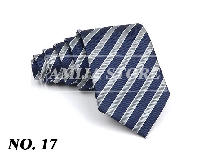 New Striped Tie Men's 8cm Ties Business New Year Gift Classical Necktie Office Accessories Men Costume Daily Wear Wedding Party