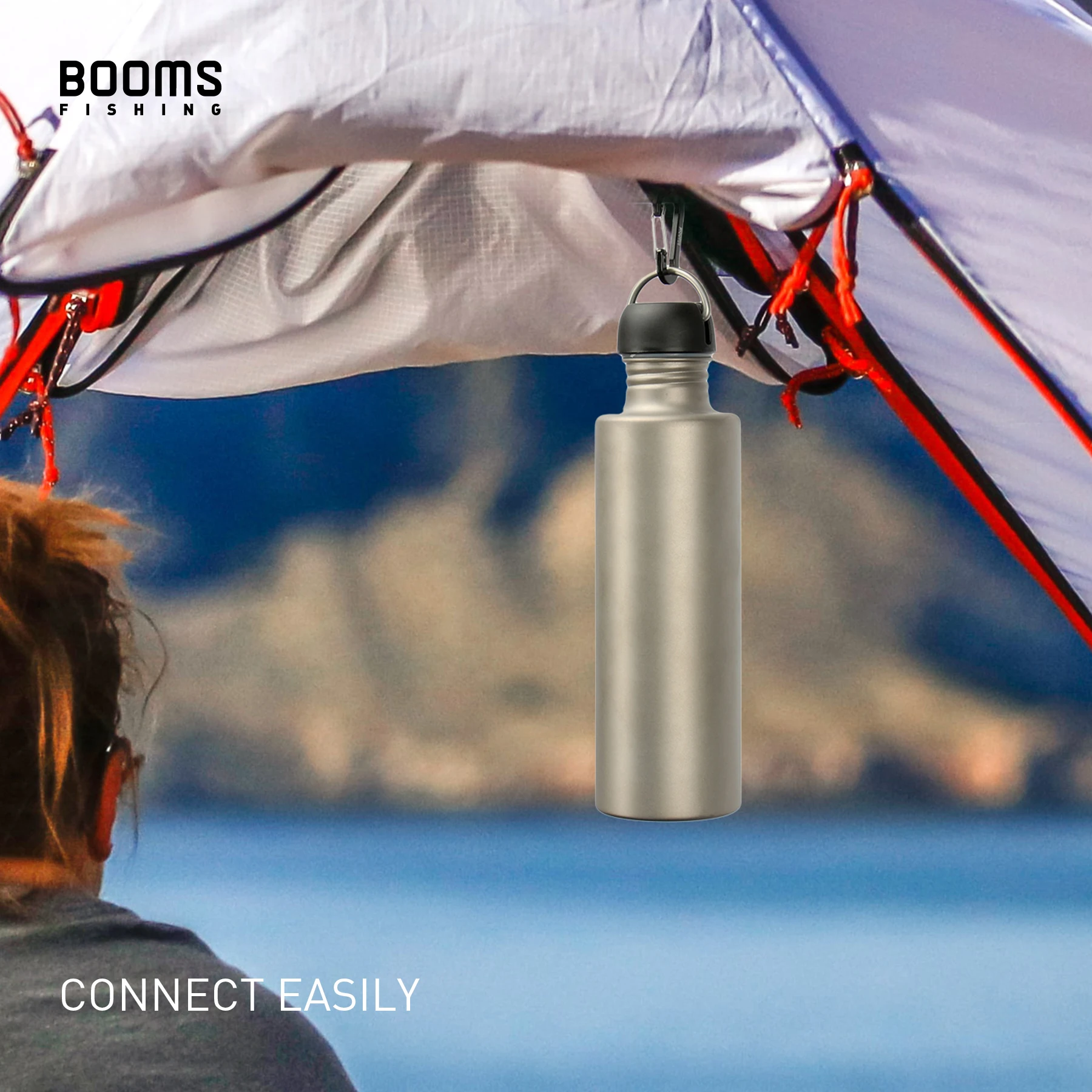 Booms Fishing CC1 6/10Pcs Aluminum Alloy Carabiner Keychain Outdoor Camping Climbing Snap Clip Lock Buckle Hook Fishing Tools