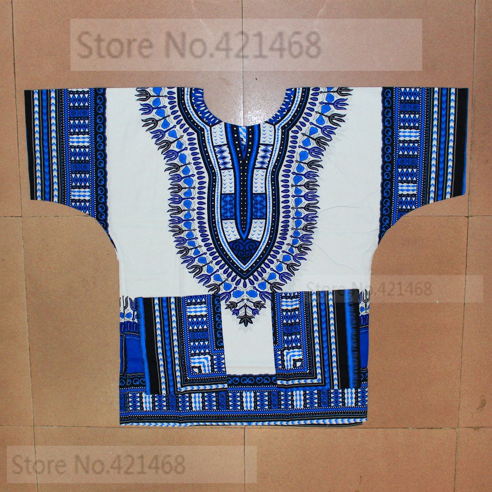New fashion design African traditional printed 100% cotton Dashiki T-shirts for unisex