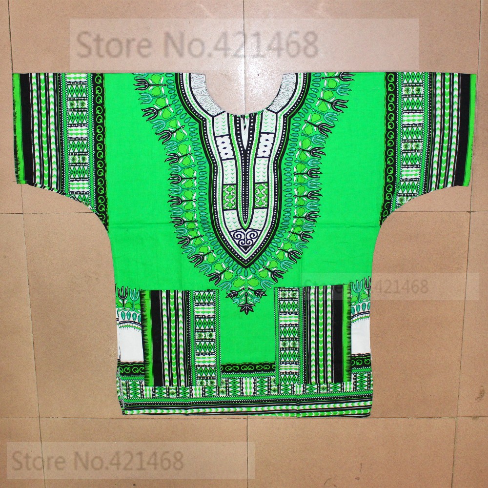 New fashion design African traditional printed 100% cotton Dashiki T-shirts for unisex