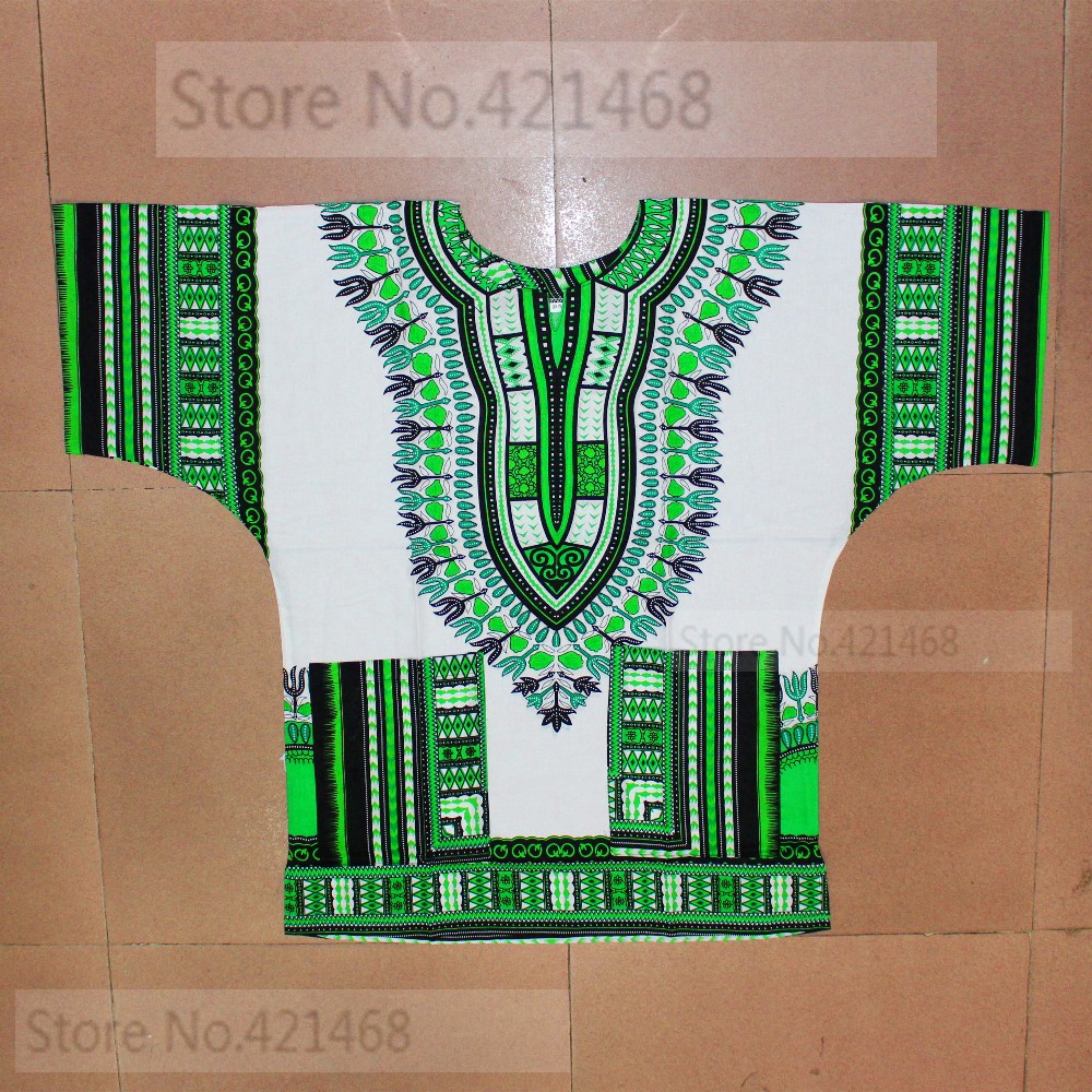 New fashion design African traditional printed 100% cotton Dashiki T-shirts for unisex