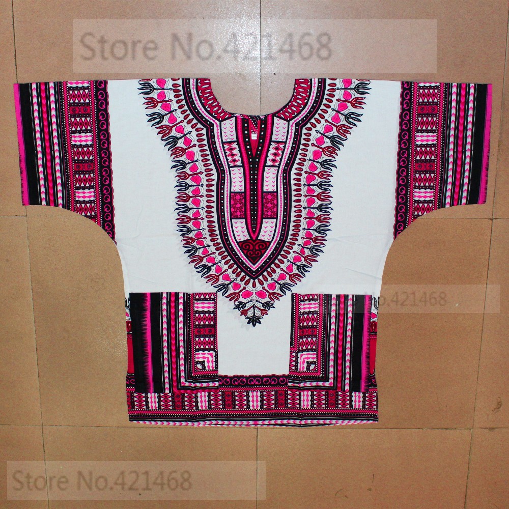 New fashion design African traditional printed 100% cotton Dashiki T-shirts for unisex