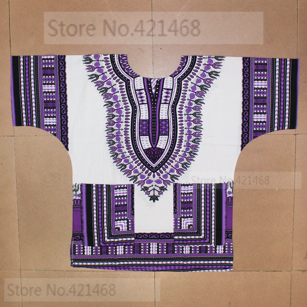 New fashion design African traditional printed 100% cotton Dashiki T-shirts for unisex