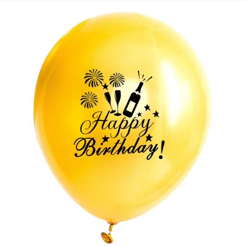 5Pc Happy Birthday Decoration Gold Rose Black 16 18 30 50 60 70 80 90 Years Birthday Party Digital Ballon Latex Party Supplies