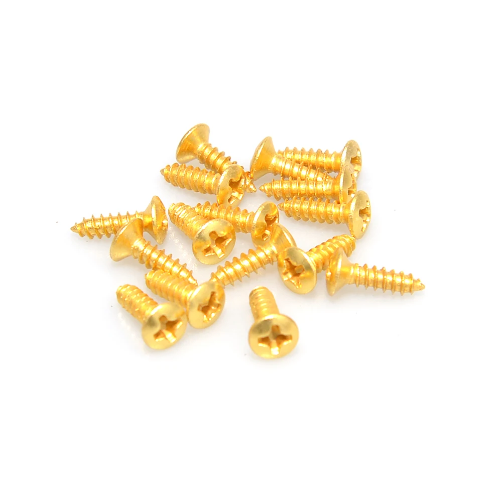 50pcs/lot Electric Guitar Bass Screws For Pickguard Back Plate Mount 3*12mm DIY Luthier Tool Pickguard Screws