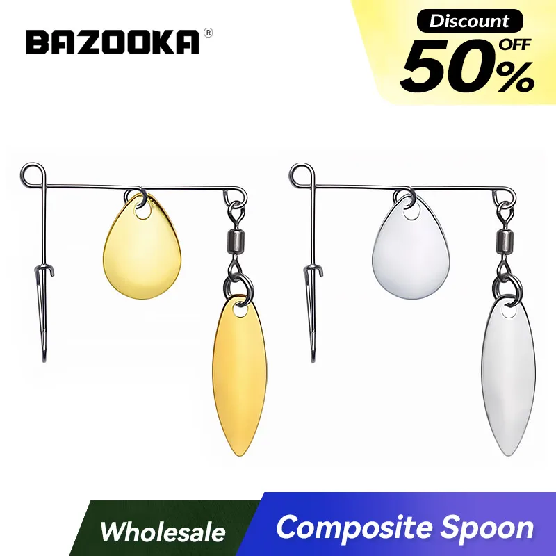 Bazooka Fishing Lure Spinners Spoon Bait Wobblers Jigging Head Casting Bass Pike Peche Tackle Metal Sequins Spinnerbait Winter