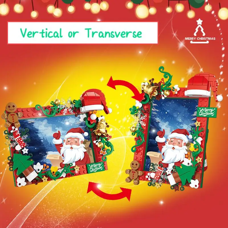 Creative Photo Frame MOC Building Blocks Ocean Assembled Model Bricks Toys Desk Decor For Kids Christmas Gift