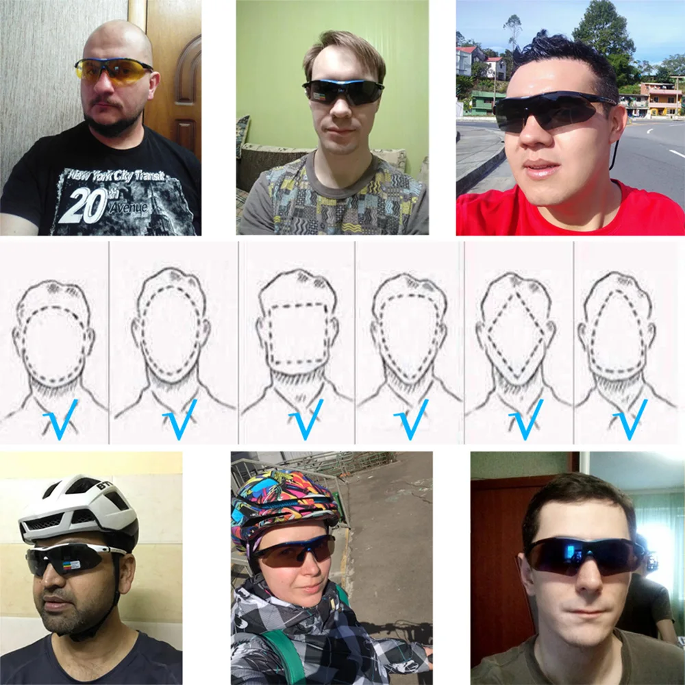 5 Lens Set Polarized Cycling Sun Glasses Outdoor Sports Bicycle Glasses Men Women Bike Sunglasses Goggles for Cycling Drive
