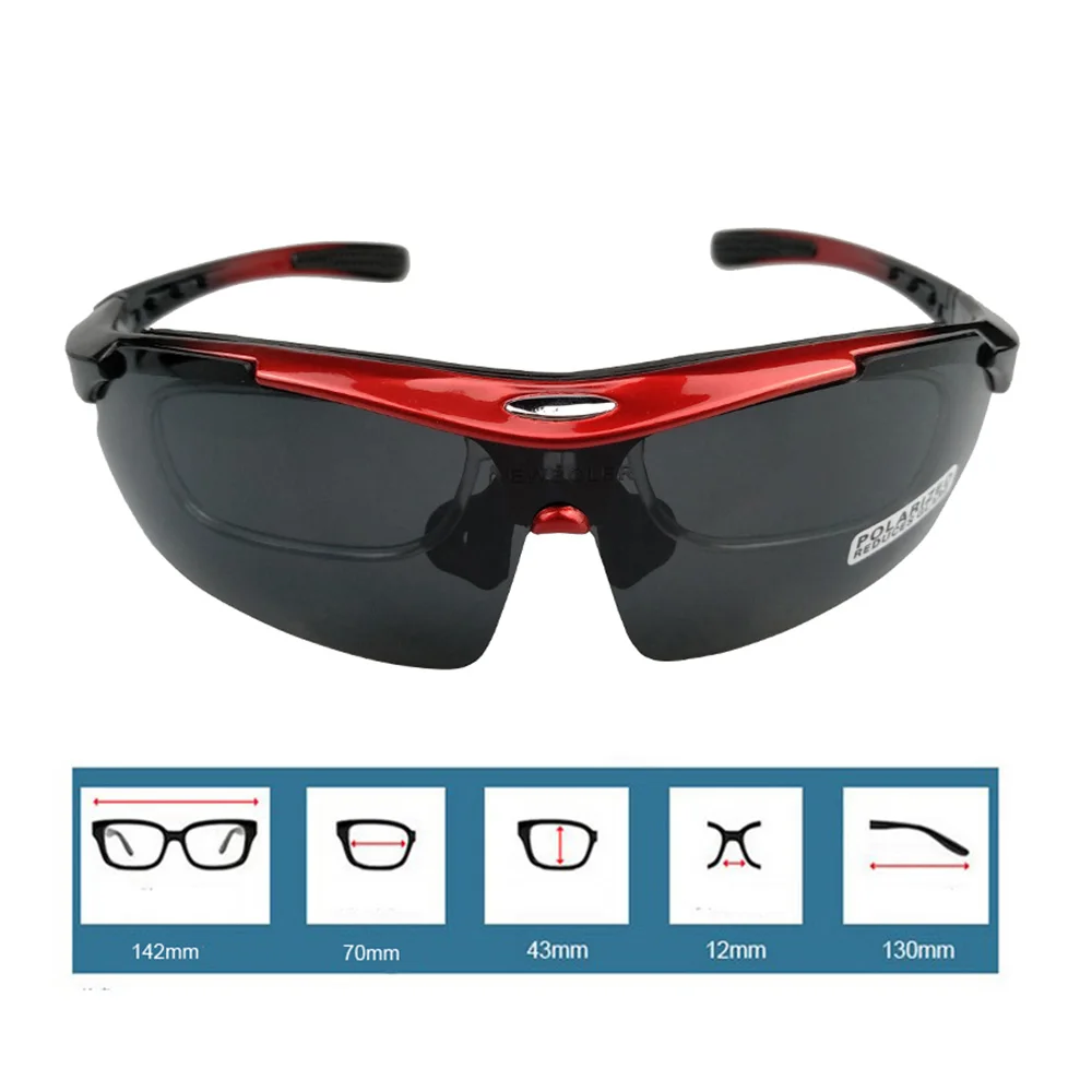 5 Lens Set Polarized Cycling Sun Glasses Outdoor Sports Bicycle Glasses Men Women Bike Sunglasses Goggles for Cycling Drive