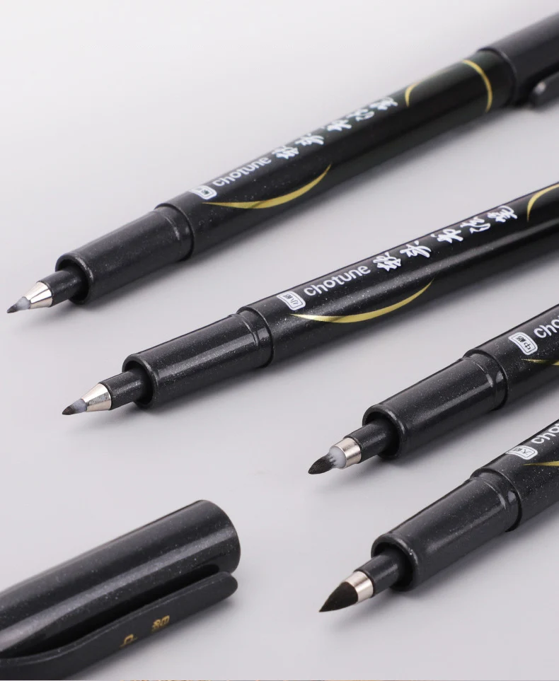 3 Pcs/Set Calligraphy Painting Pen Chinese Brush Pens for Writing Lettering Signatures Soft Brush Tip Refillable Ink Art Craft