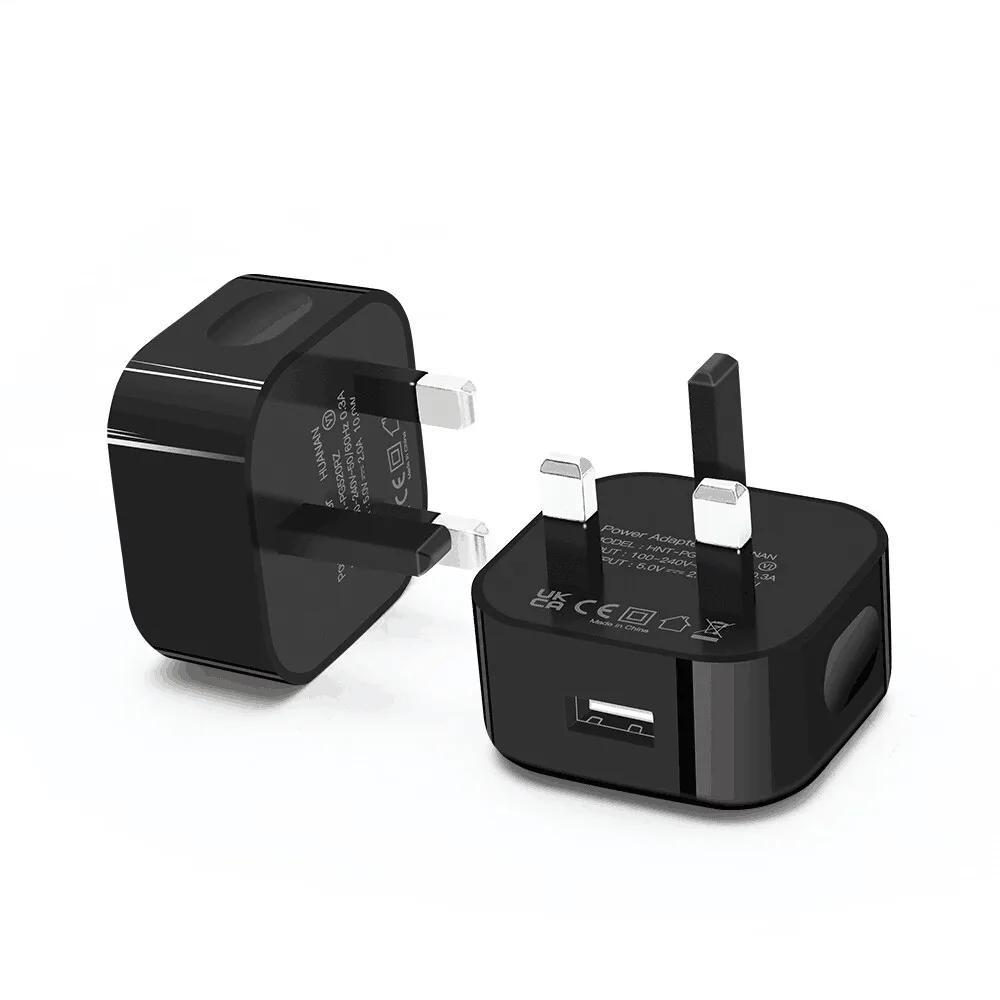 USB Charger Plug 5V2A, Universal 3 Pin UK Wall Charger Head AC Power Adaptor Plug for Tablets Ipad 1 2 3 Iphone 13 12 11 XS Max