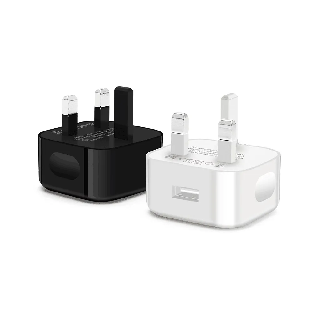 USB Charger Plug 5V2A, Universal 3 Pin UK Wall Charger Head AC Power Adaptor Plug for Tablets Ipad 1 2 3 Iphone 13 12 11 XS Max