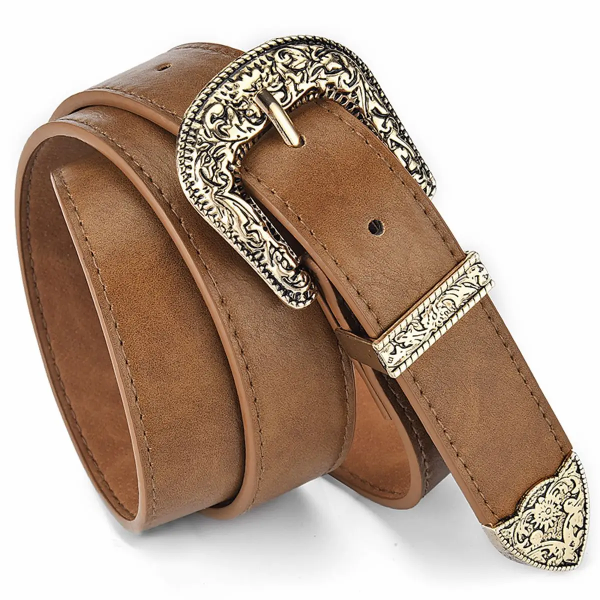 Women'S Belt Vintage Carved Needle Buckle Men'S Belt Punk Hip Hop Rock Style Jeans Pu Leather Belt Cheap Belt