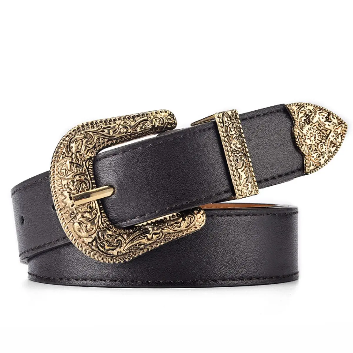 Women'S Belt Vintage Carved Needle Buckle Men'S Belt Punk Hip Hop Rock Style Jeans Pu Leather Belt Cheap Belt