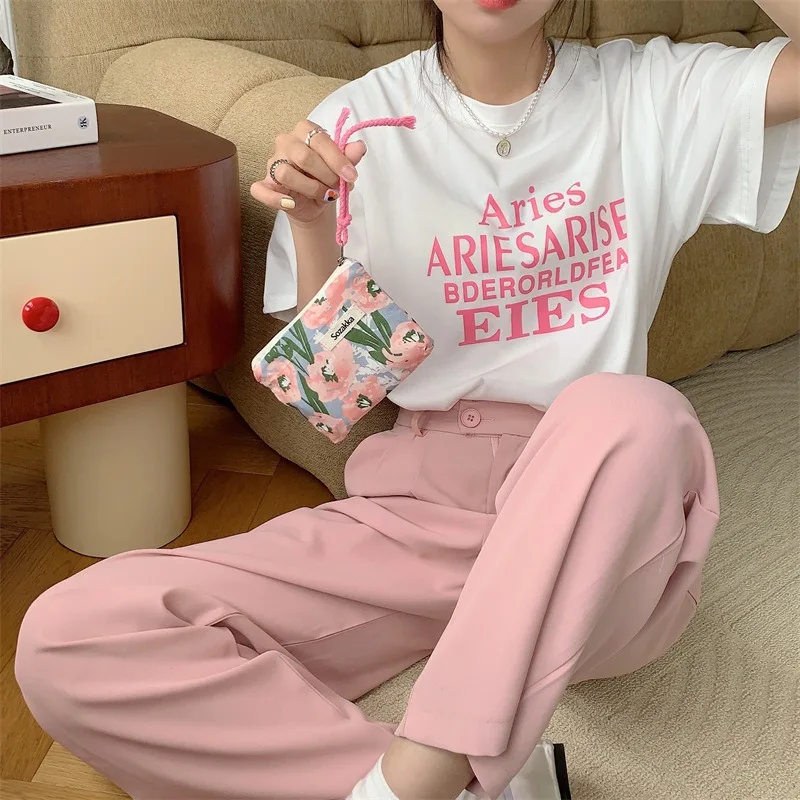 Kawaii Floral Travel Portable Coin Purse Cosmetic Lipstick Storage Bag Women Makeup Handbags Wallet Organizer Small Pouch Bags