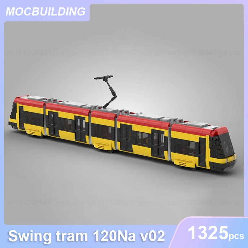 Train Model Swing Tram 120Na V02 Moc Building Blocks Diy Assemble Bricks Traffic Educational Creative Display Toys Gifts