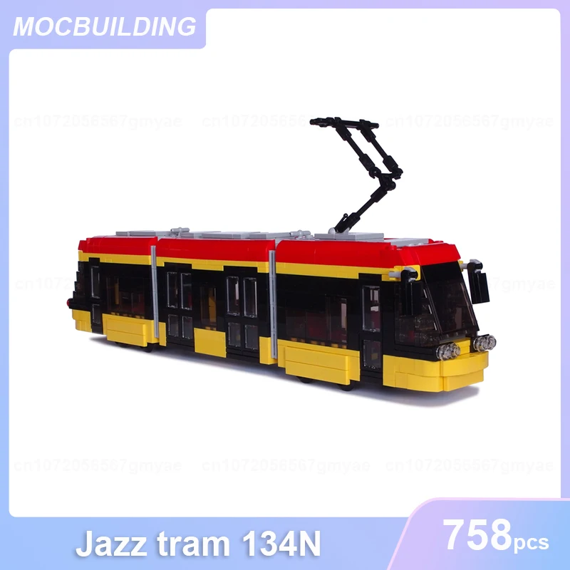 Train Model Swing Tram 120Na V02 Moc Building Blocks Diy Assemble Bricks Traffic Educational Creative Display Toys Gifts