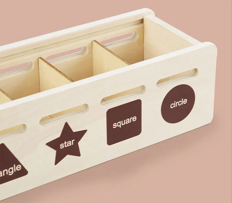 Montessori Wooden Toys for Kids Sensory Sorting Exercise Box Color Shape Matching Puzzles Early Learning Educational Toys