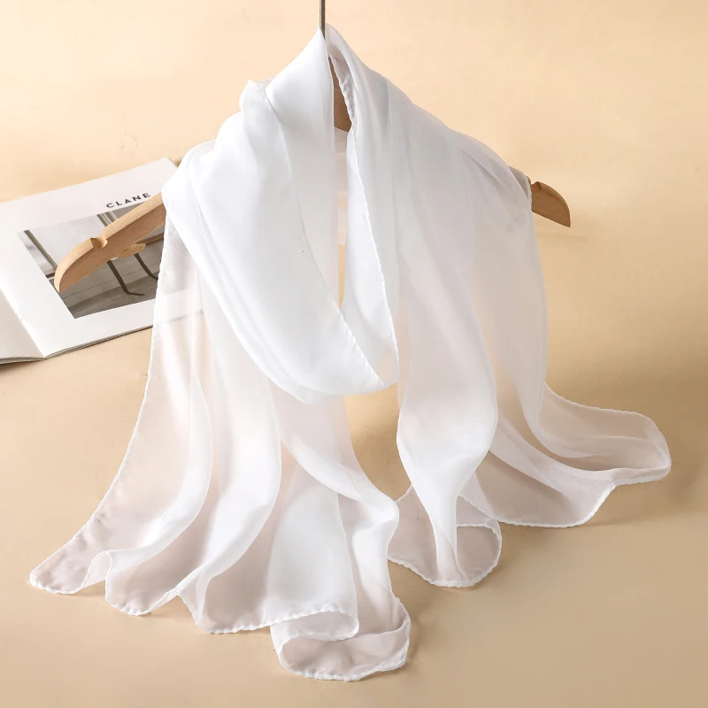 2023 New Fashion Summer Women soild color Beach Scarf Silk Shawls Headband Female Headband Wraps Sunscreen Hijab Wholesale