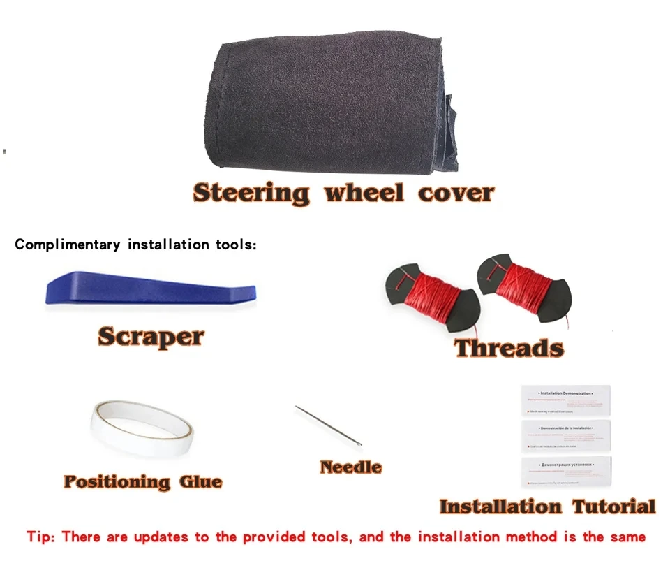 Car Steering Wheel Cover Anti-Slip Suede Leather Steering Wheel Braid For BMW M Sport E46 330i 330Ci E39 M3 M5 540i 525i 530i