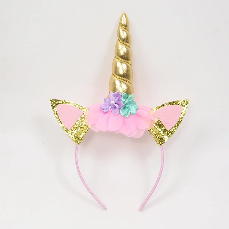 Unicorn Headband Fairy Angel Wings Kids Gift Girls Rainbow Unicorn Birthday Party Decoration Cosplay Props Supplies Baby Shower