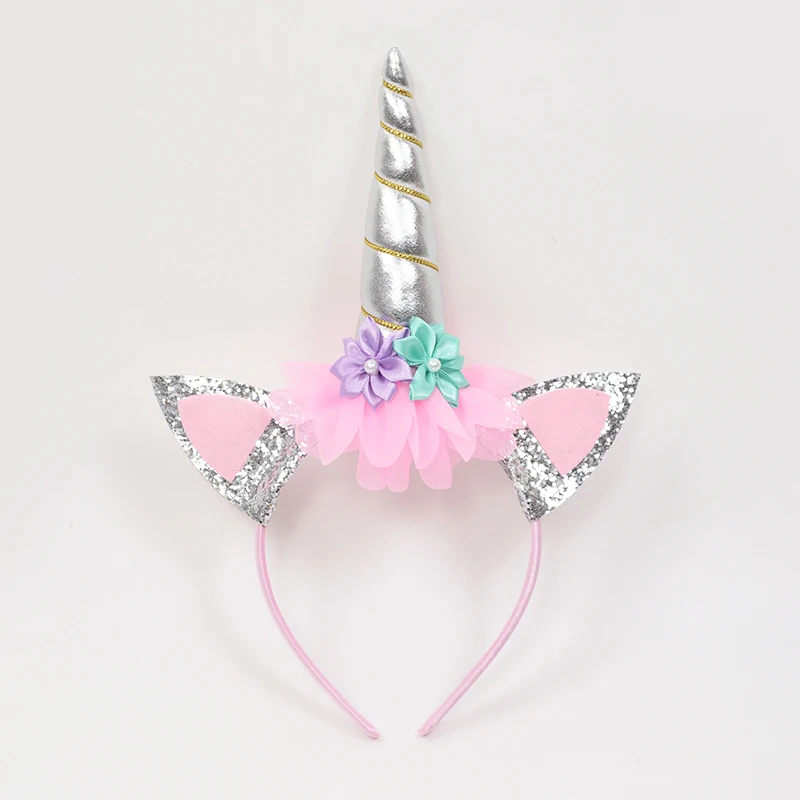 Unicorn Headband Fairy Angel Wings Kids Gift Girls Rainbow Unicorn Birthday Party Decoration Cosplay Props Supplies Baby Shower