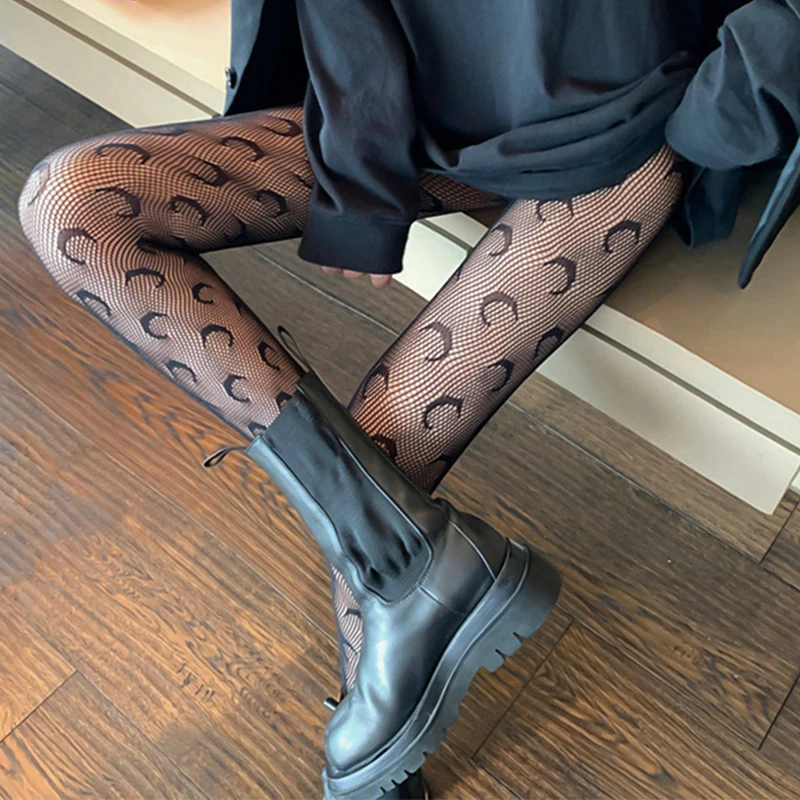 Japanese Girls Goth Punk Retro Spider Web Tights Classic Lolita Sexy Cosplay Anime Pantyhose Women Lace Mesh Stockings Bottomed