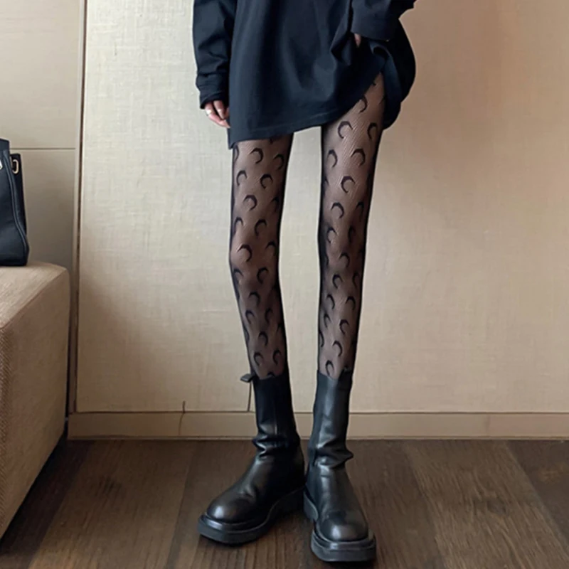 Japanese Girls Goth Punk Retro Spider Web Tights Classic Lolita Sexy Cosplay Anime Pantyhose Women Lace Mesh Stockings Bottomed