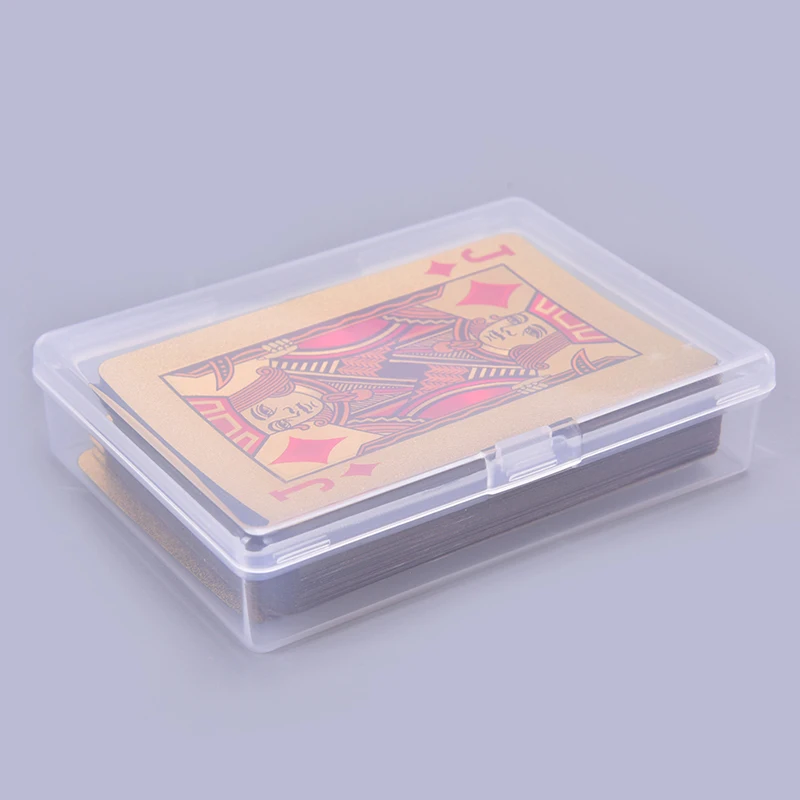 4PCS 10*7*2.4cm Transparent plastic boxes playing cards container PP storage case packing poker game card box for Board games